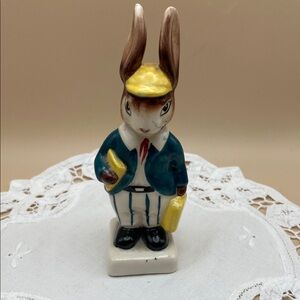 Vintage Artone England Rabbit Figurine School Boy Bunny